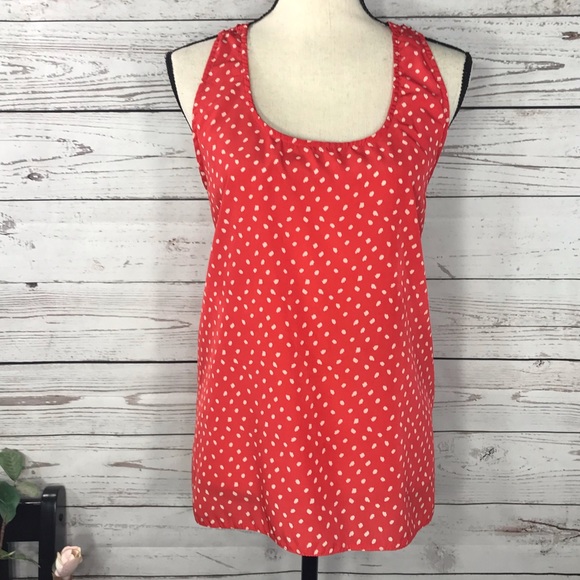 Passport Tops - Passport Top Red White Polka Dot Racerback HiLow